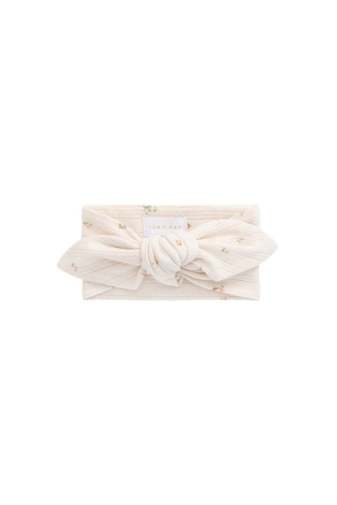 Organic Cotton Pointelle Headband - Sweet Magnolia Simple Childrens Headband from Jamie Kay USA
