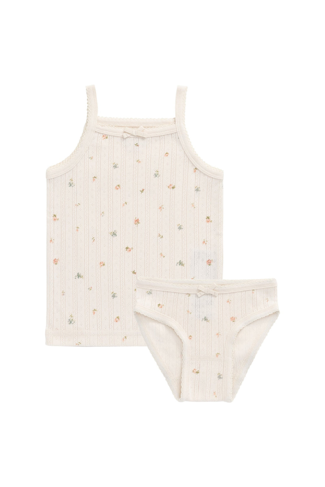 Organic Cotton Pointelle Underwear Set - Sweet Magnolia Simple Childrens Underwear from Jamie Kay USA