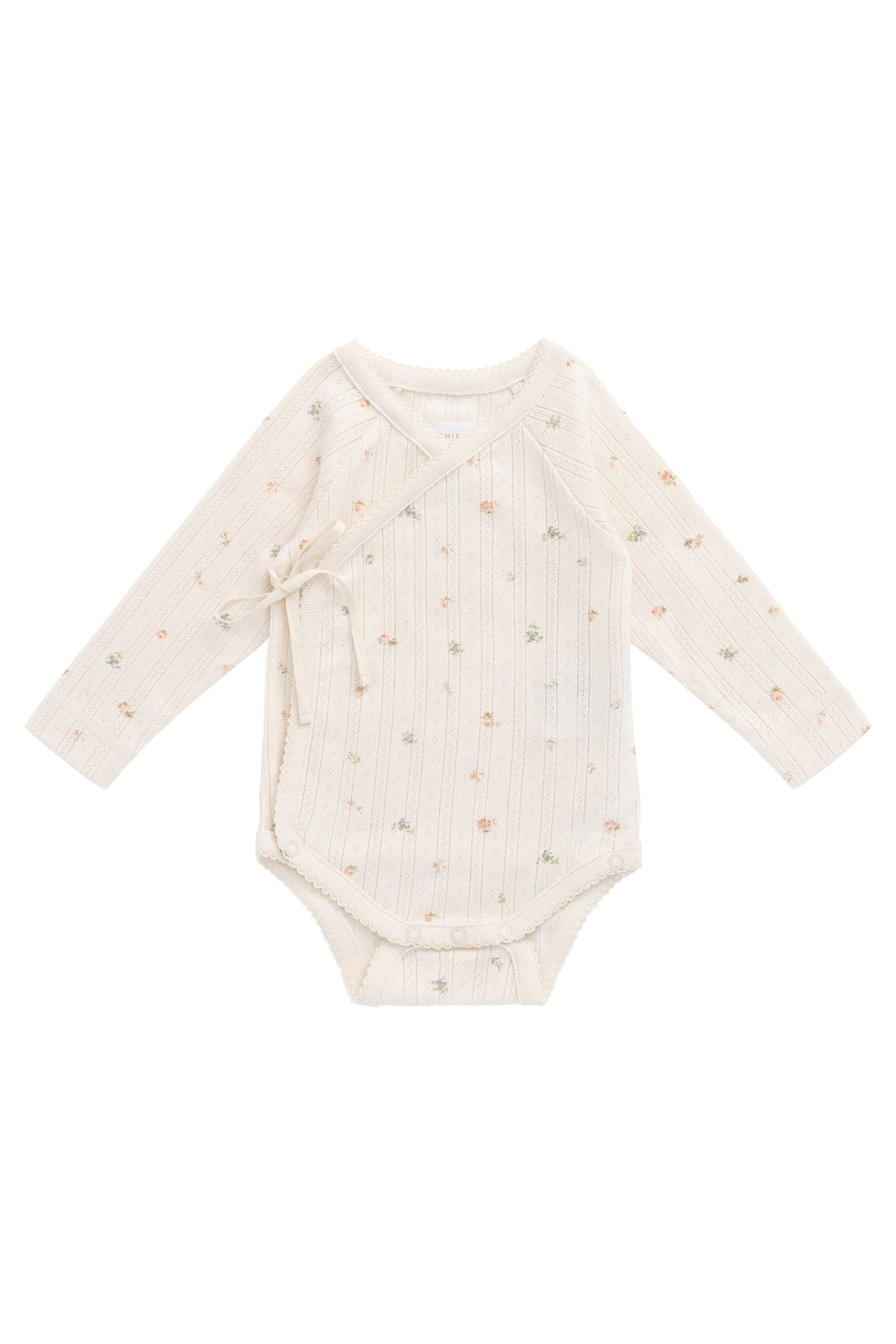 Organic Cotton Pointelle Marina Bodysuit - Sweet Magnolia Simple Childrens Bodysuit from Jamie Kay USA