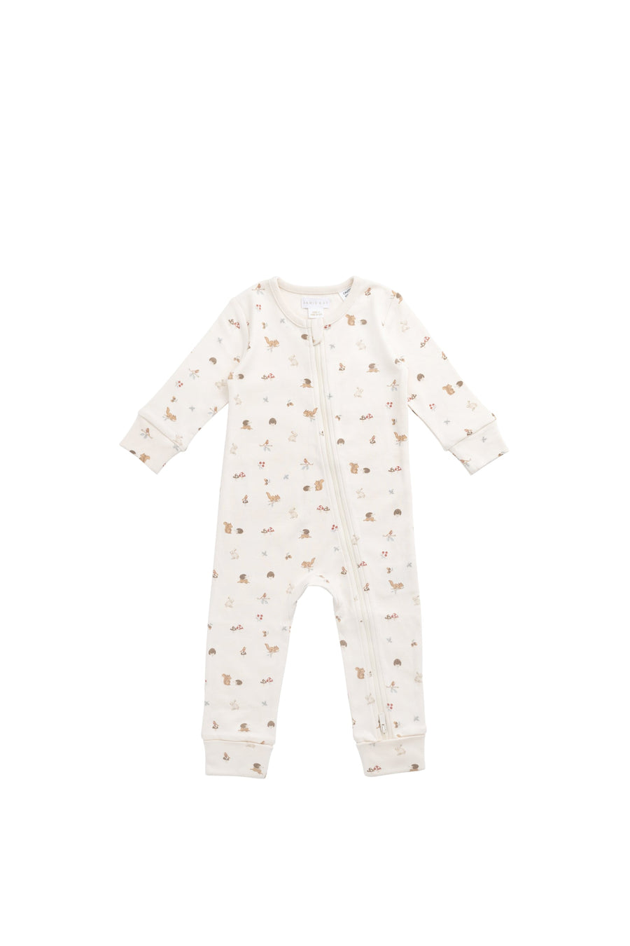 Organic Cotton Reese Zip Onepiece - Forest Gathering Childrens Onepiece from Jamie Kay USA