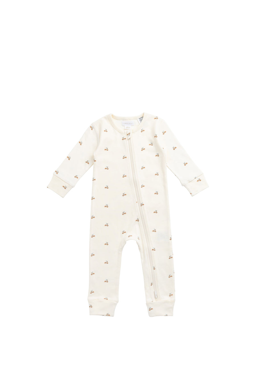 Organic Cotton Reese Zip Onepiece - Forest Night Acorns Childrens Onepiece from Jamie Kay USA