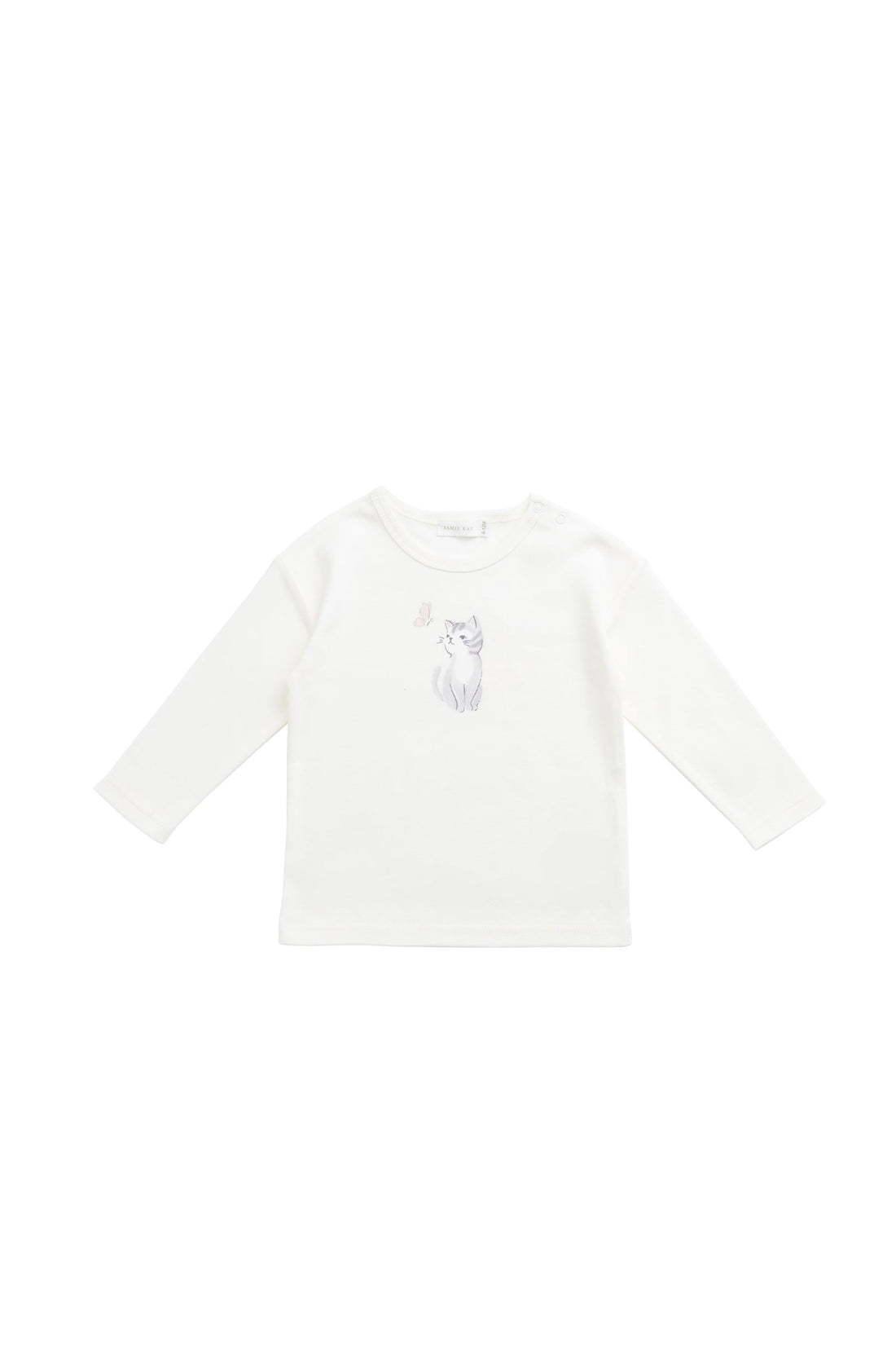 Pima Cotton Arnold Long Sleeve Top - Little Moon Parchment Childrens Top from Jamie Kay USA