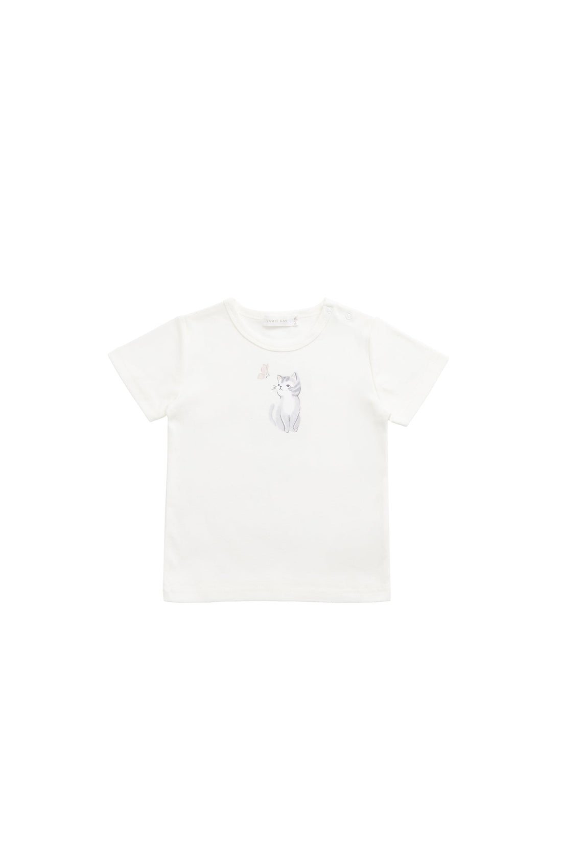 Pima Cotton Aude Tee - Little Moon Parchment Childrens Top from Jamie Kay USA