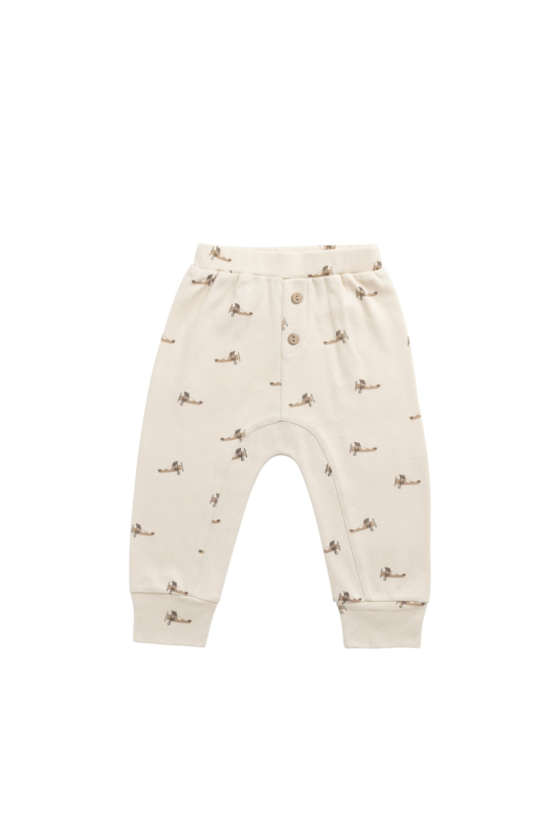 Pima Cotton Wesley Pant - Fly High Vanilla Cream Childrens Pant from Jamie Kay USA