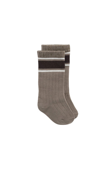 Sporty Sock - Fir Bark/Bistre Childrens Sock from Jamie Kay USA