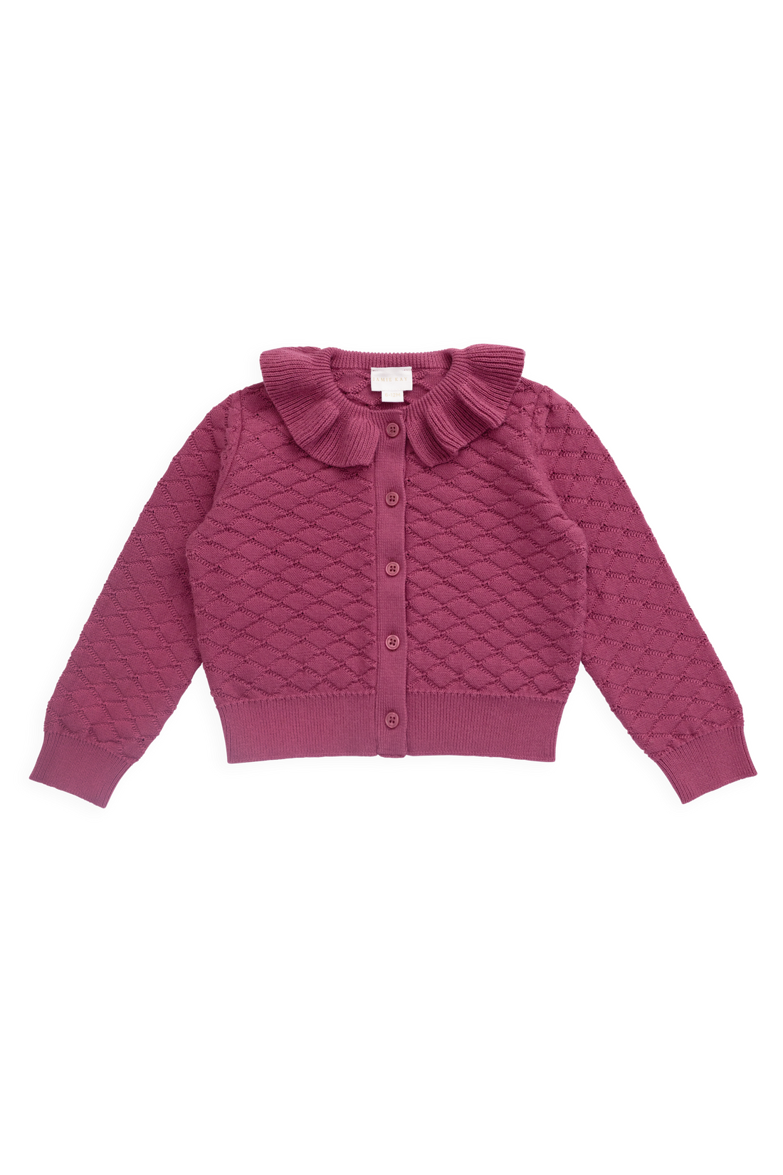 Alison Cardigan - Raspberry Wine Childrens Cardigan from Jamie Kay USA