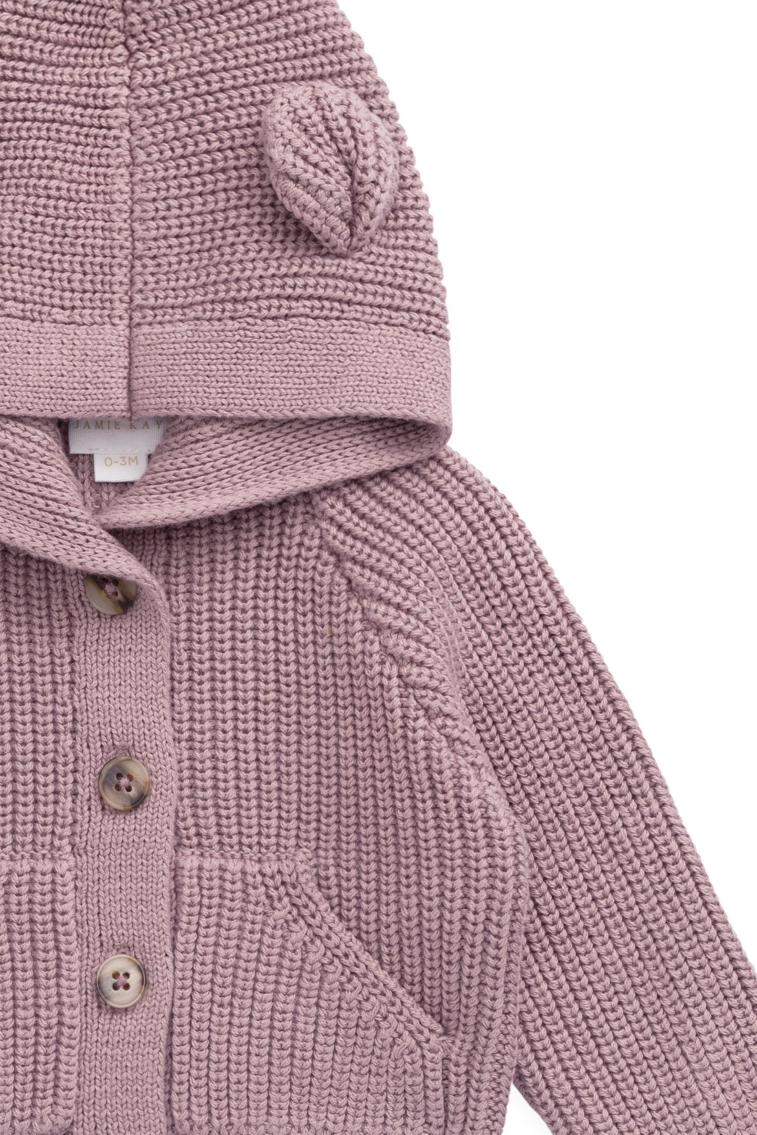 Bear Cardigan - Dreamy Pink Childrens Cardigan from Jamie Kay USA