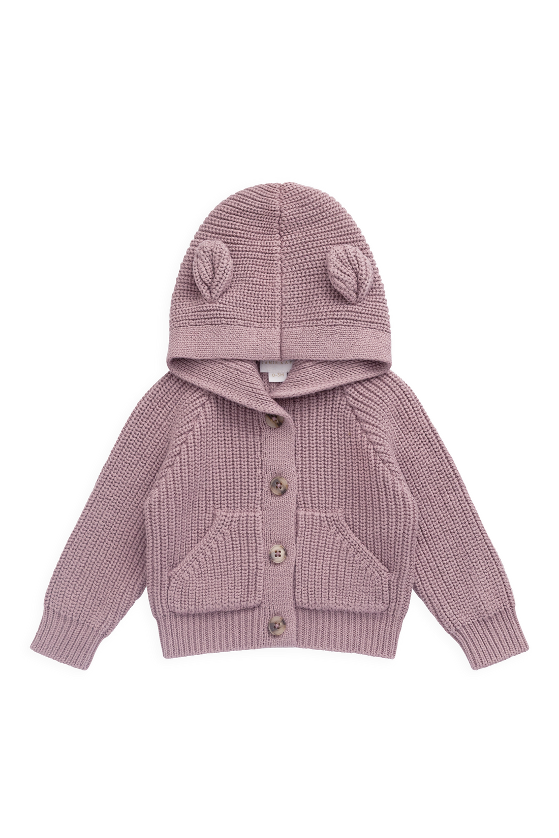 Bear Cardigan - Dreamy Pink Childrens Cardigan from Jamie Kay USA