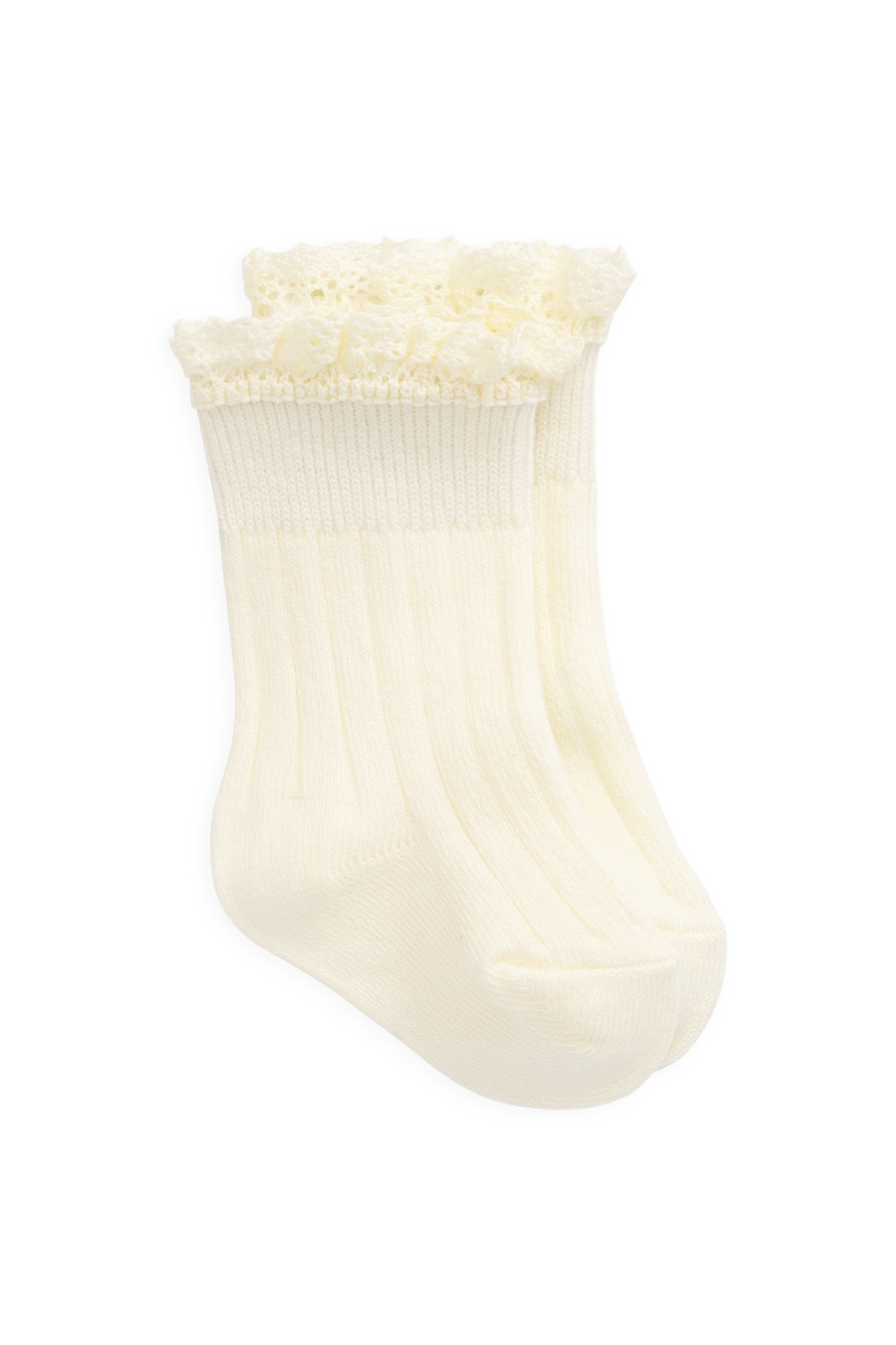 Harper Knee High Sock - Parchment Childrens Socks from Jamie Kay USA