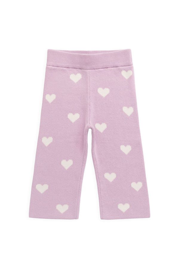 Kayla Pant - Kayla Heart Jacquard Orchid Dream Childrens Pants from Jamie Kay USA