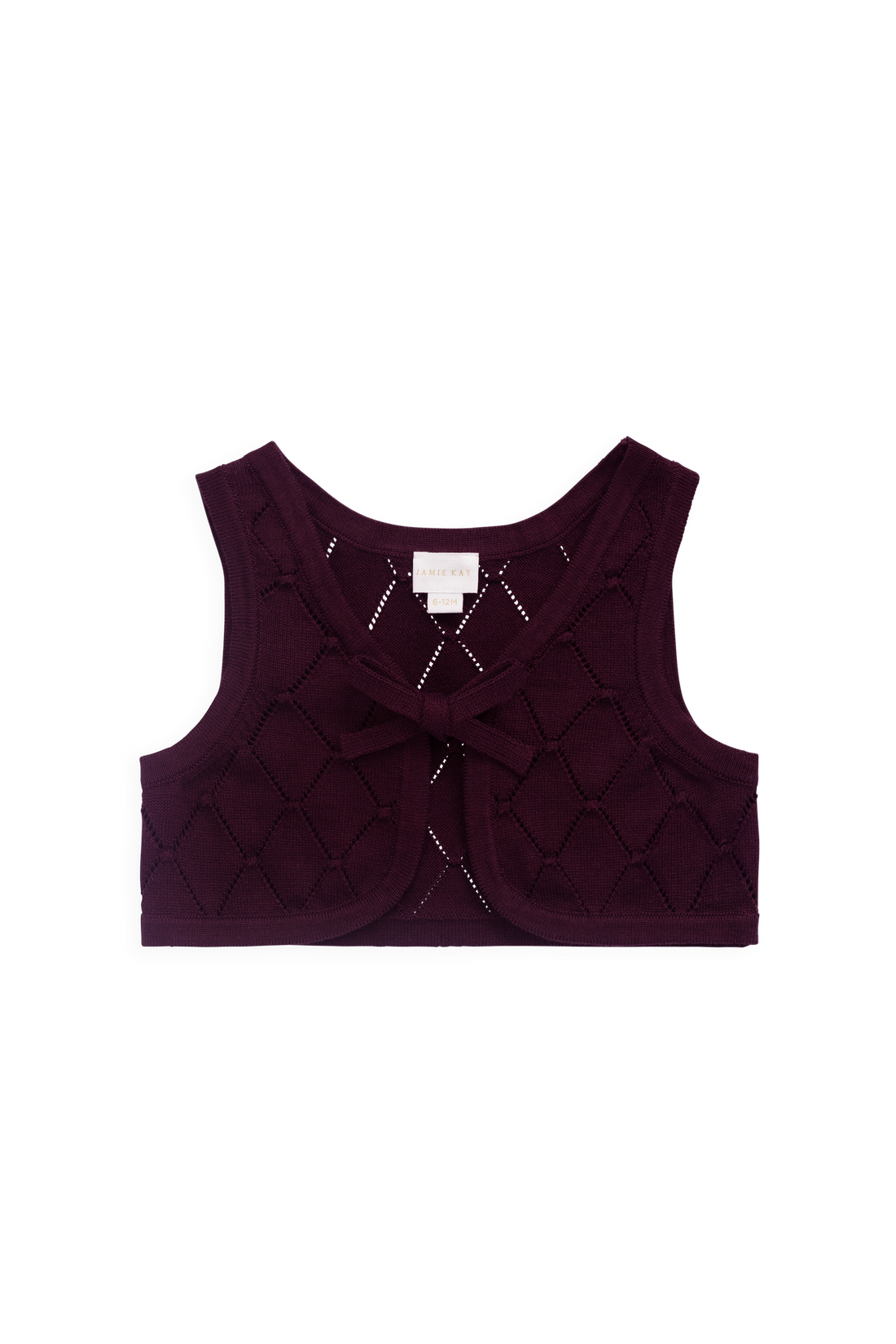 Lilah Knitted Vest - Fig Childrens Vest from Jamie Kay USA