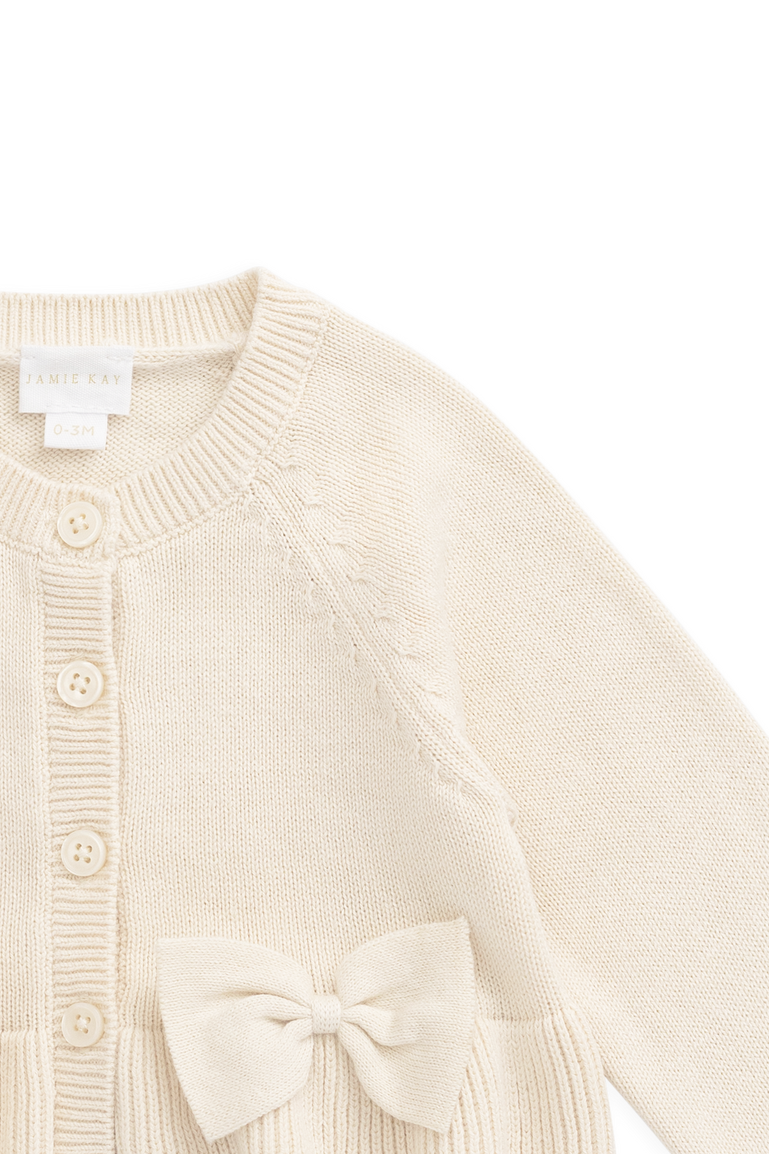 Lyla Cardigan - Vanilla Childrens Cardigan from Jamie Kay USA