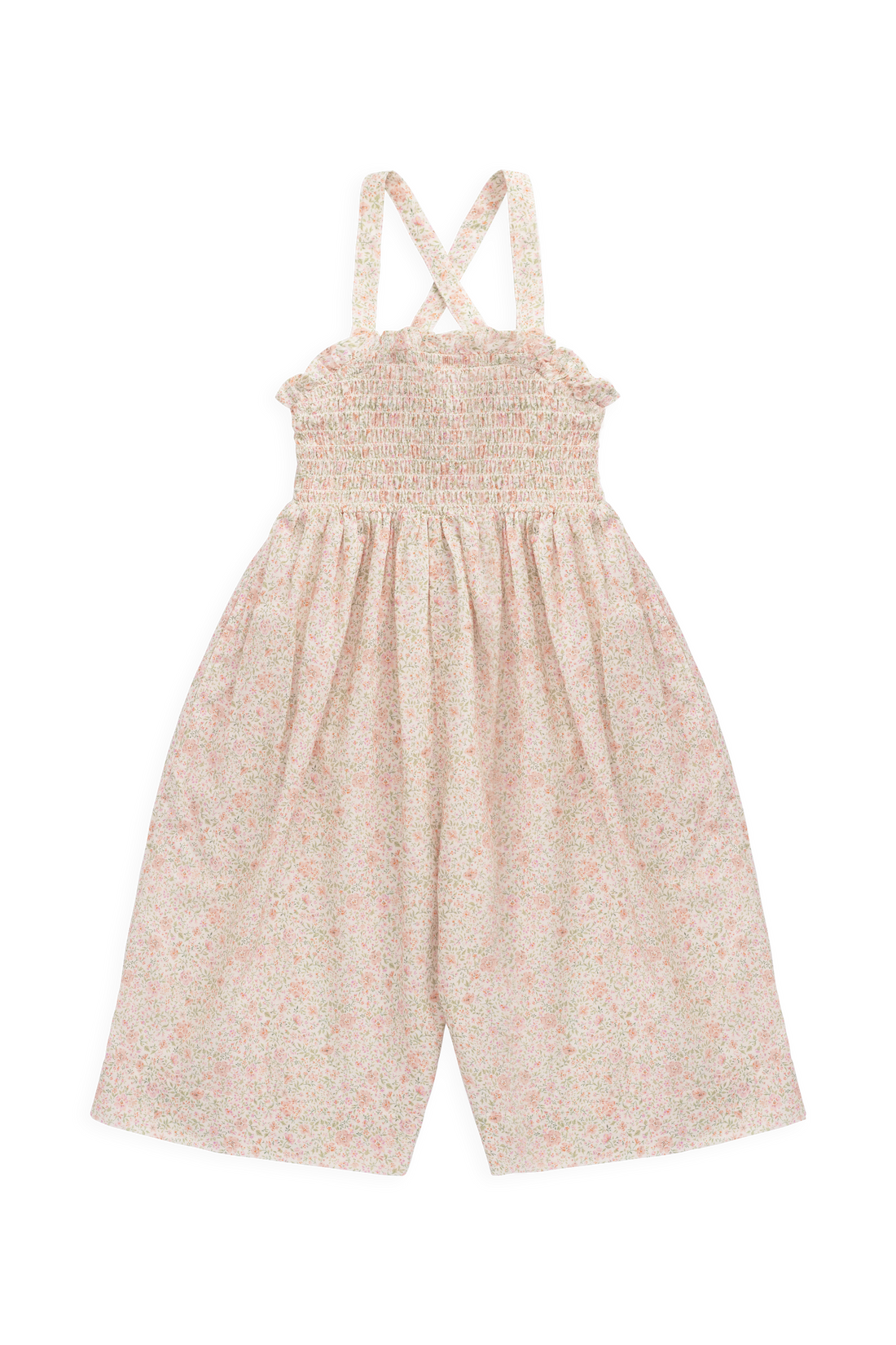 Organic Cotton Arabella Jumpsuit - Flora Pink Childrens Onepiece from Jamie Kay USA