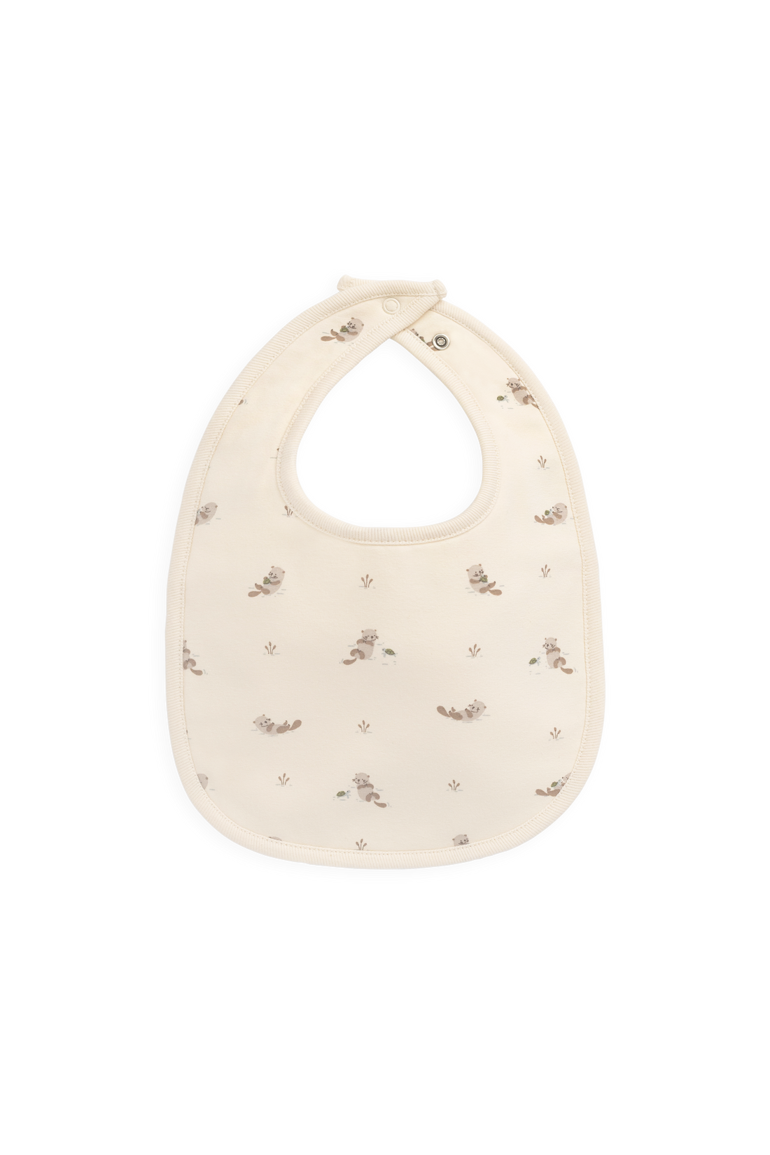 Organic Cotton Bib - Otter Buddies Tofu Childrens Bib from Jamie Kay USA