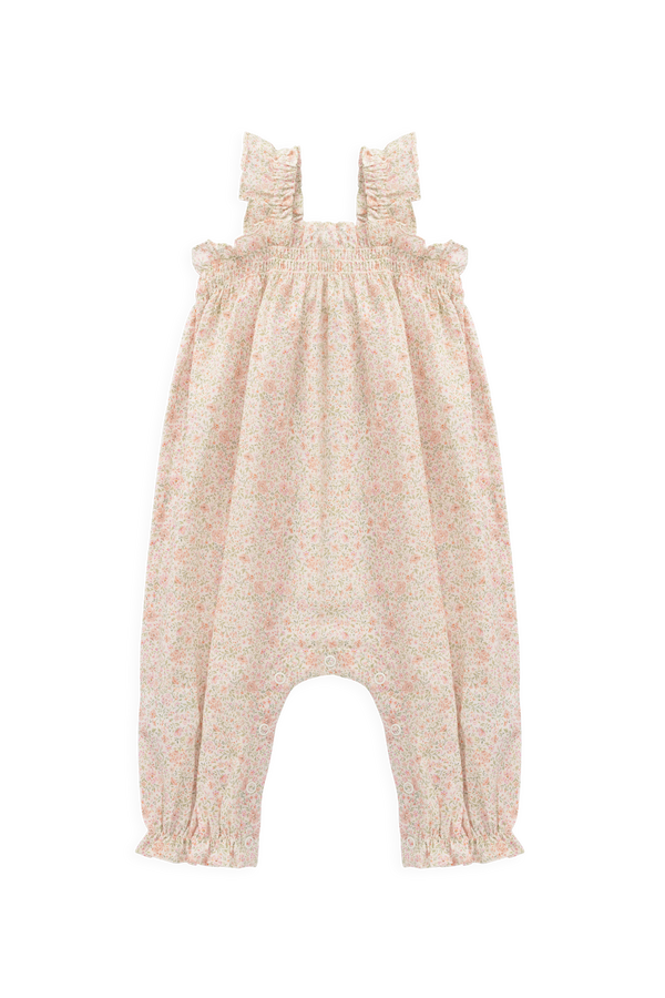 Organic Cotton Catalina Playsuit - Flora Pink Childrens Playsuit from Jamie Kay USA