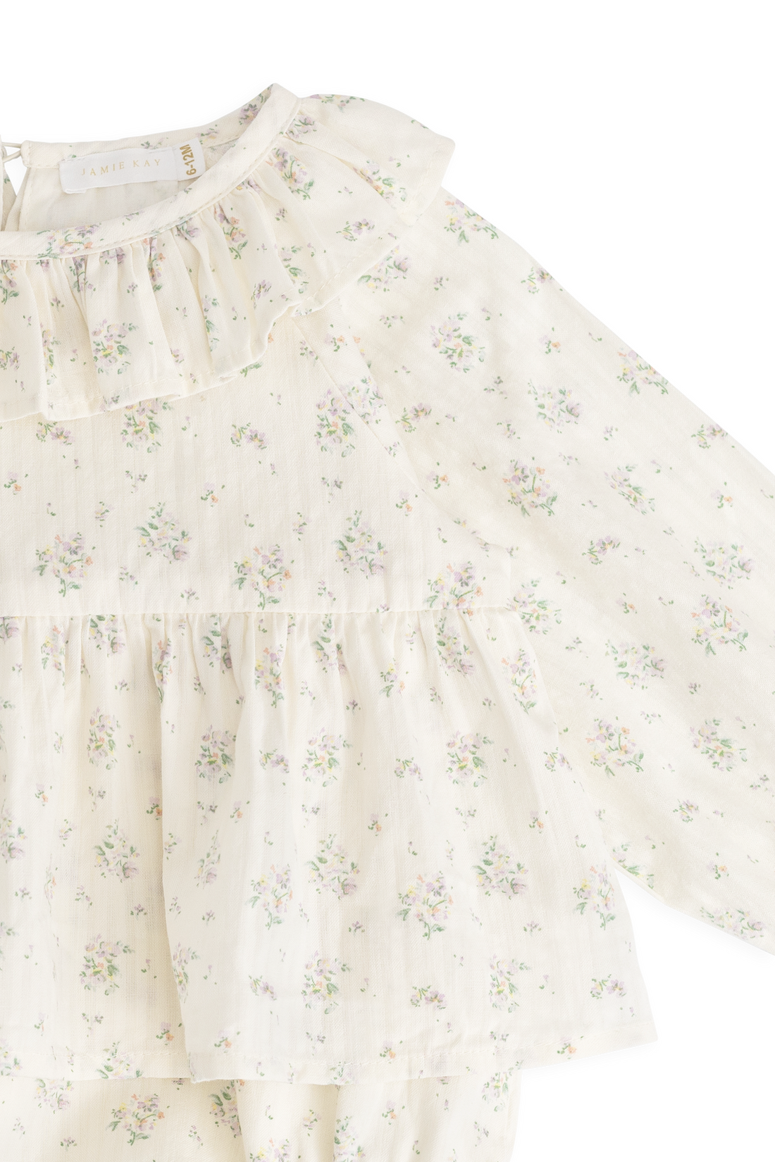 Organic Cotton Cecile Playsuit - Justine Orchid Childrens Playsuit from Jamie Kay USA