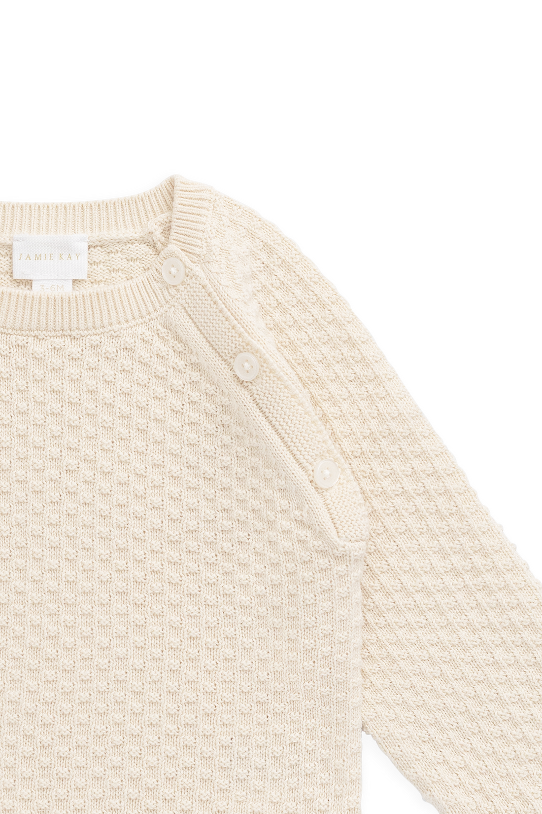 Parker Knit Jumper - Vanilla Childrens Jumper from Jamie Kay USA
