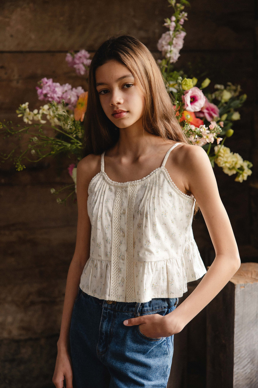 Organic Cotton Miley Top - Justine Orchid Childrens Top from Jamie Kay USA