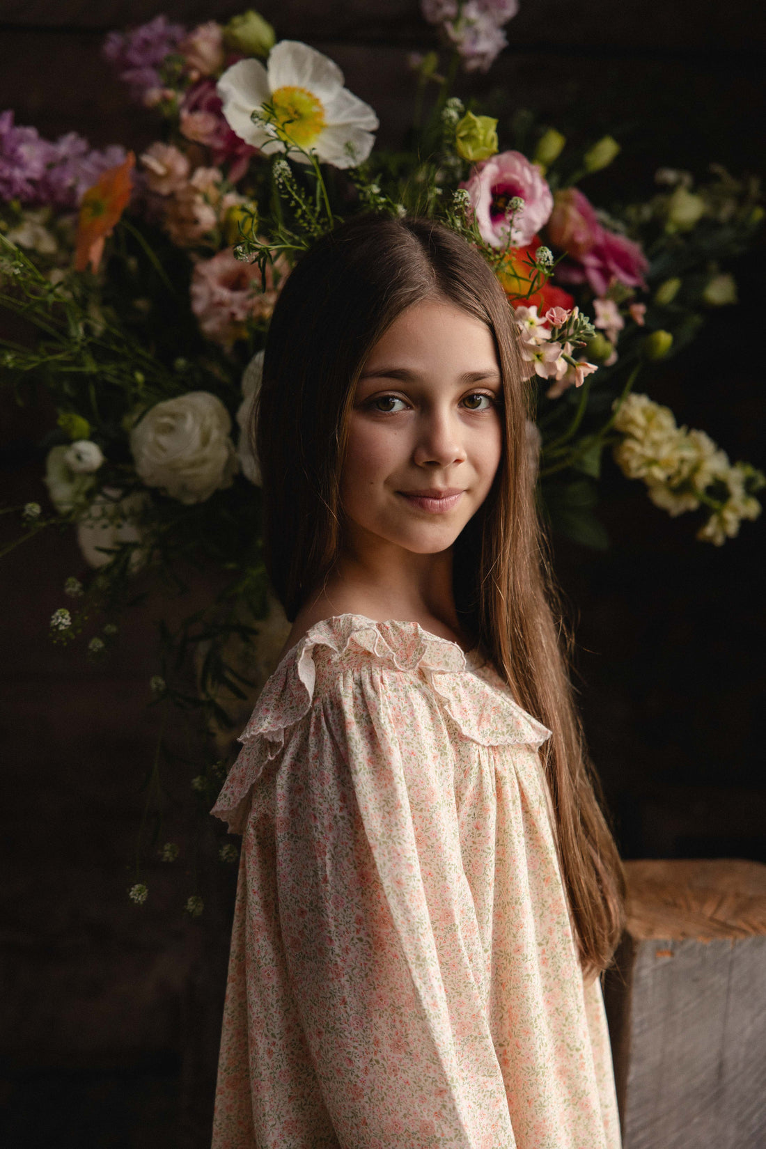 Organic Cotton Misty Dress - Flora Pink Childrens Dress from Jamie Kay USA