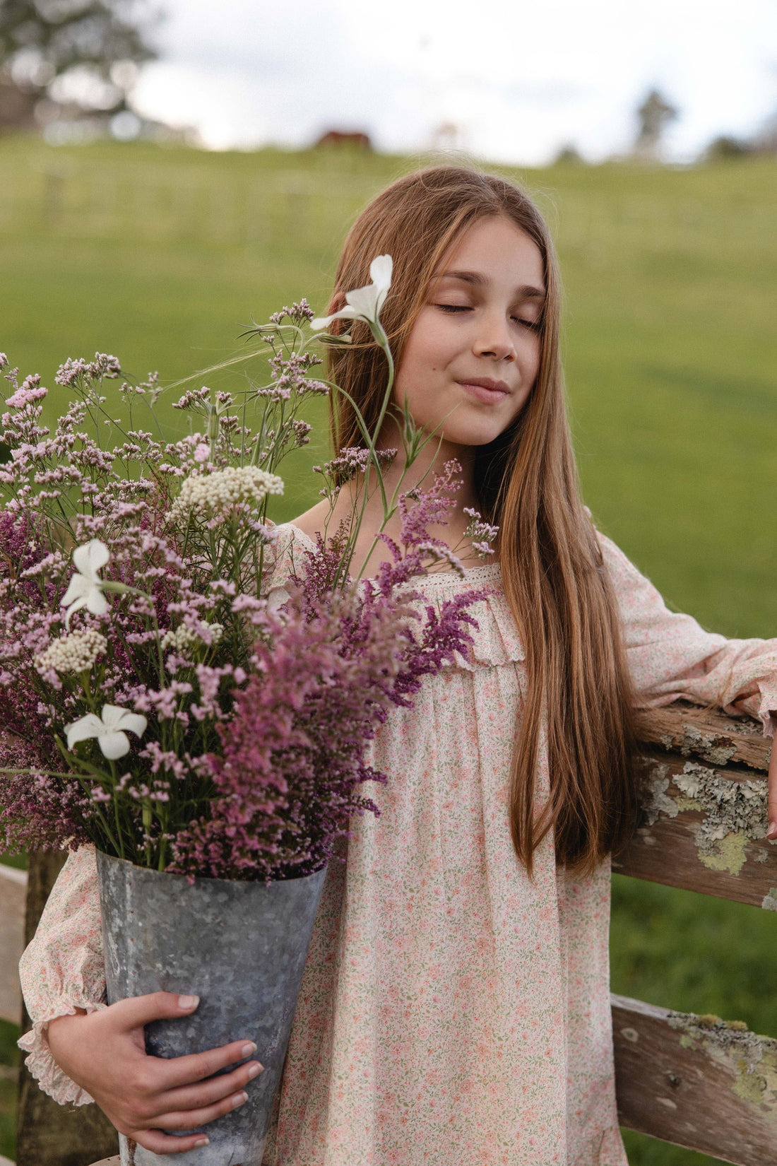 Organic Cotton Misty Dress - Flora Pink Childrens Dress from Jamie Kay USA