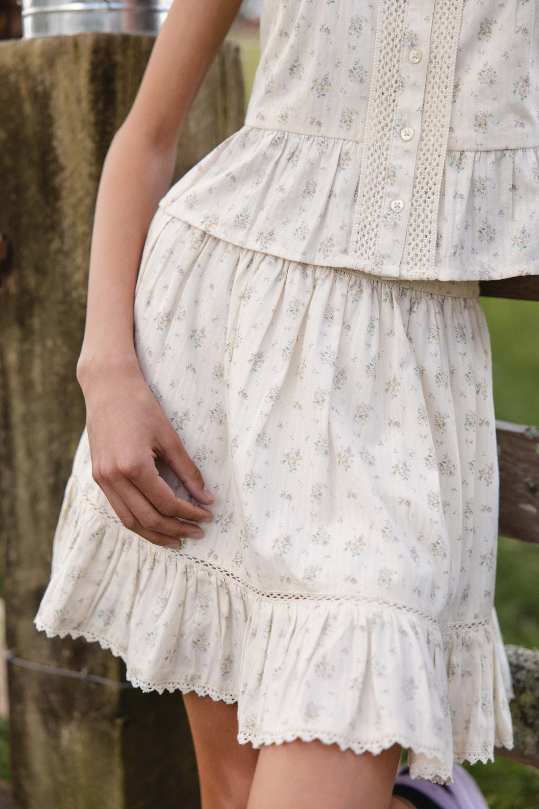Organic Cotton Miley Skirt - Justine Orchid Childrens Skirt from Jamie Kay USA
