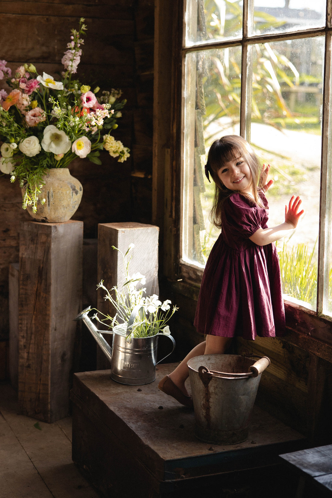 Organic Cotton Frannie Dress - Fig Childrens Dress from Jamie Kay USA