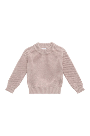 Morgan Jumper - Soft Misty Rose Marle Childrens Jumper from Jamie Kay USA