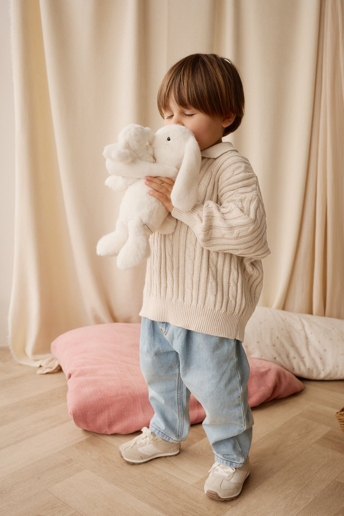 Wade Knitted Jumper - Cloud Childrens Hat from Jamie Kay USA