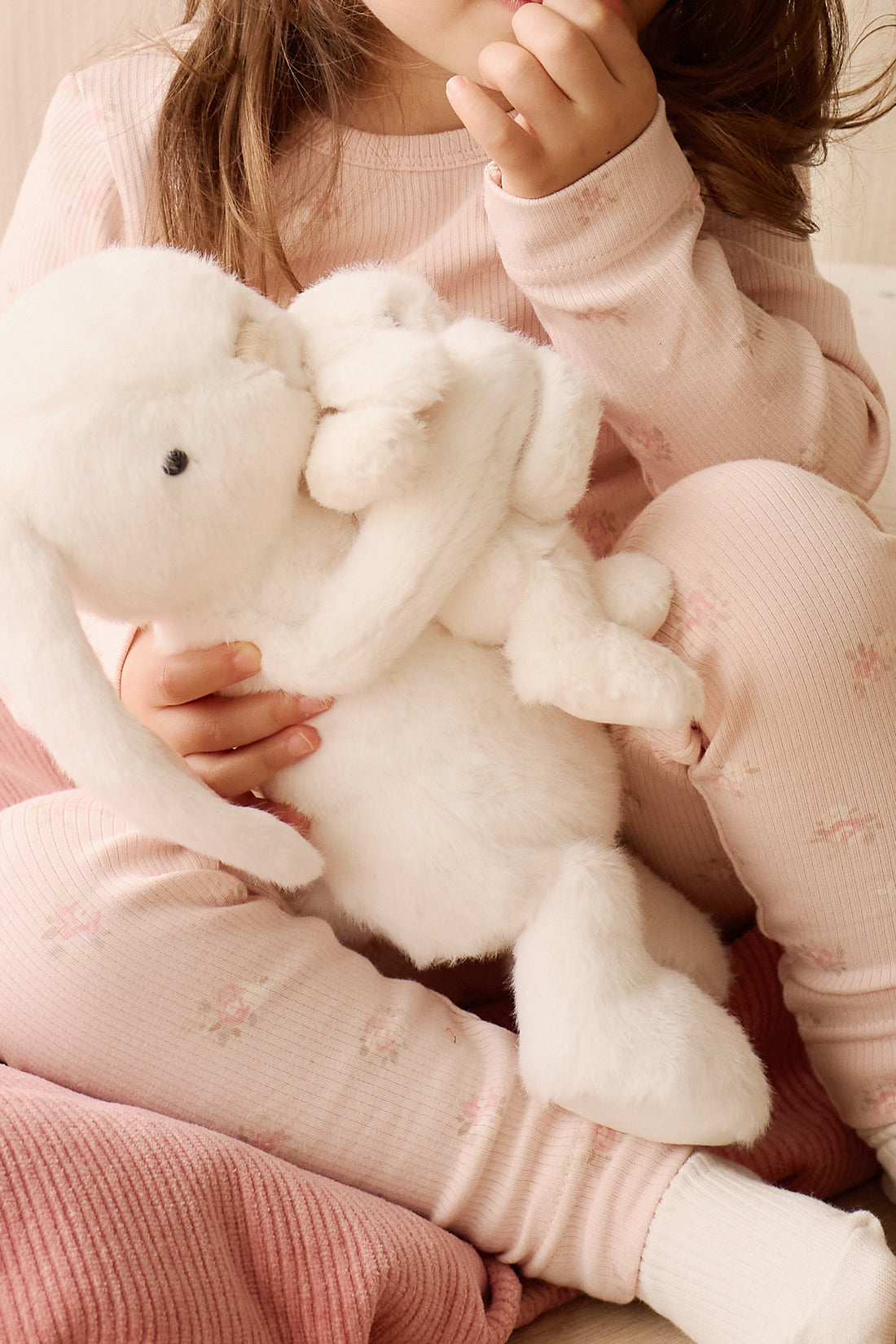 Organic Cotton Fine Rib Kayln Long Sleeve Pyjama Set - Simone Morganite Childrens Pyjama from Jamie Kay USA