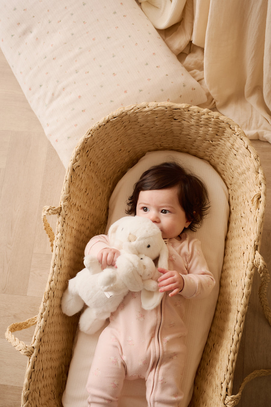 Organic Cotton Fine Rib Georgia Onepiece - Simone Morganite Childrens Pyjama from Jamie Kay USA