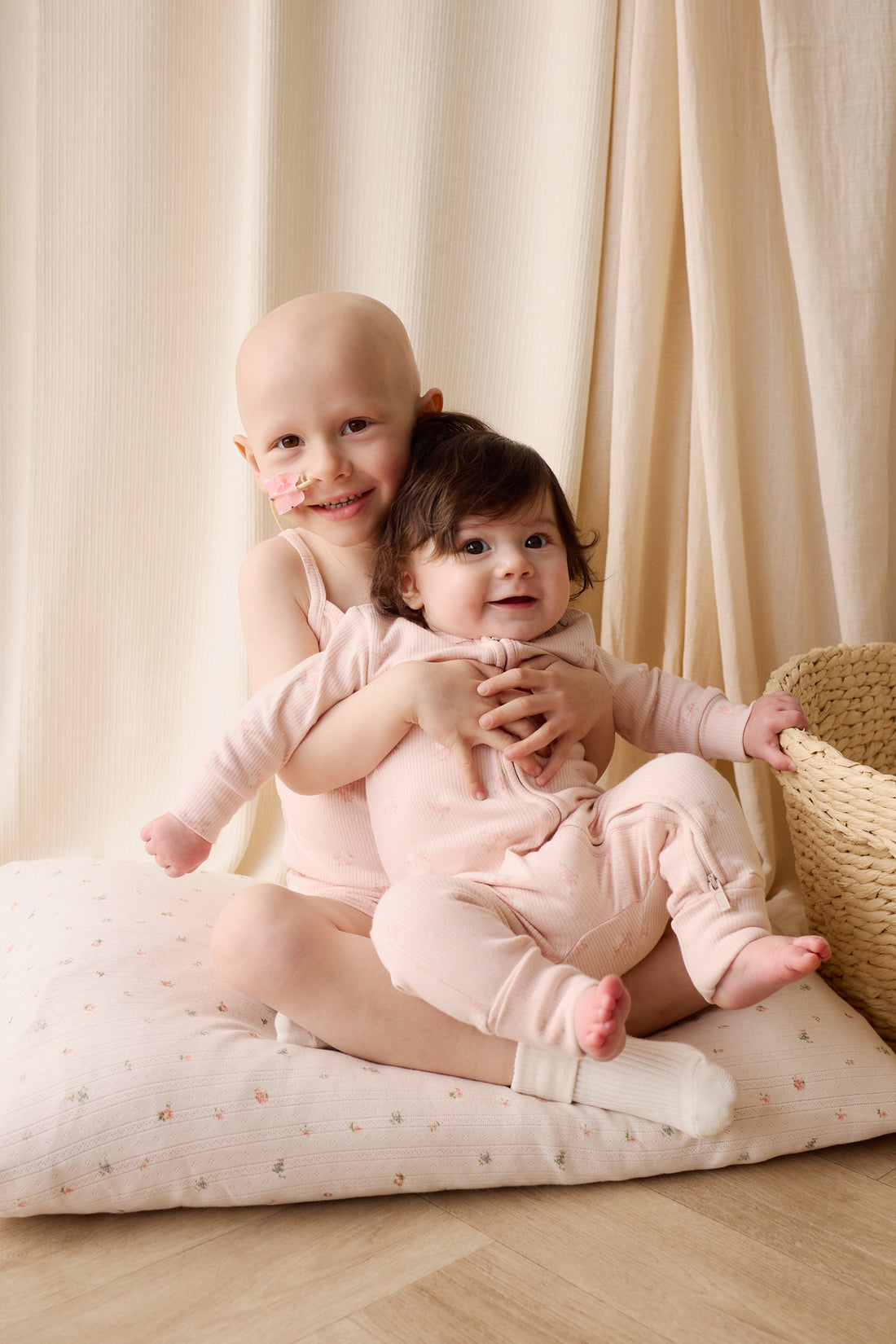 Organic Cotton Fine Rib Georgia Onepiece - Simone Morganite Childrens Pyjama from Jamie Kay USA