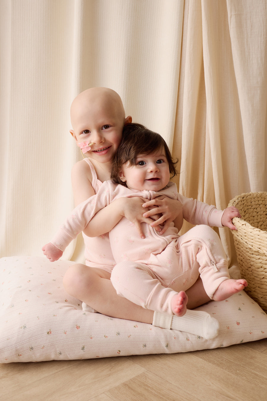 Organic Cotton Fine Rib Georgia Onepiece - Simone Morganite Childrens Pyjama from Jamie Kay USA