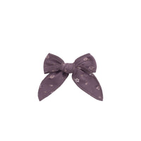 Organic Cotton Bow - Goldie Huckleberry Large Childrens Hair Bow from Jamie Kay USA