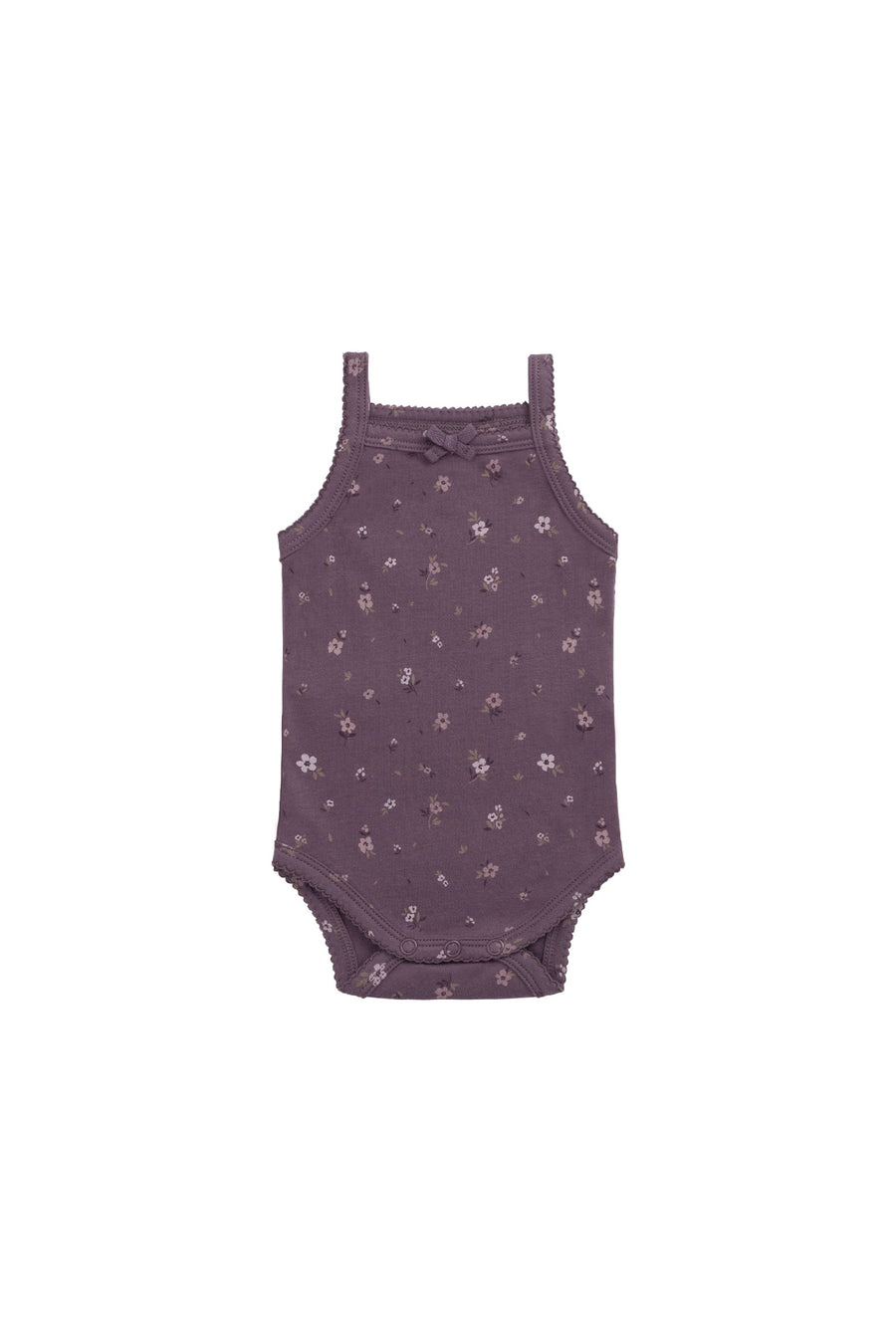 Organic Cotton Bridget Singlet Bodysuit - Goldie Huckleberry Large Childrens Bodysuit from Jamie Kay USA