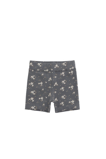 Organic Cotton Everyday Bike Short - Lulu Bloom Lava Childrens Short from Jamie Kay USA