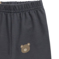 Organic Cotton Everyday Legging - Bobbie Bears Black Oyster Childrens Legging from Jamie Kay USA