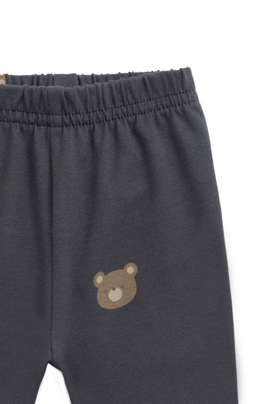 Organic Cotton Everyday Legging - Bobbie Bears Black Oyster Childrens Legging from Jamie Kay USA