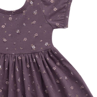 Organic Cotton Meadow Dress - Goldie Huckleberry Large Childrens Dress from Jamie Kay USA