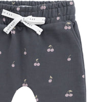 Organic Cotton Morgan Track Pant - Cherry Love Lava Childrens Pant from Jamie Kay USA