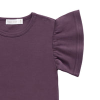 Pima Cotton Leah Top - Blackberry Childrens Top from Jamie Kay USA