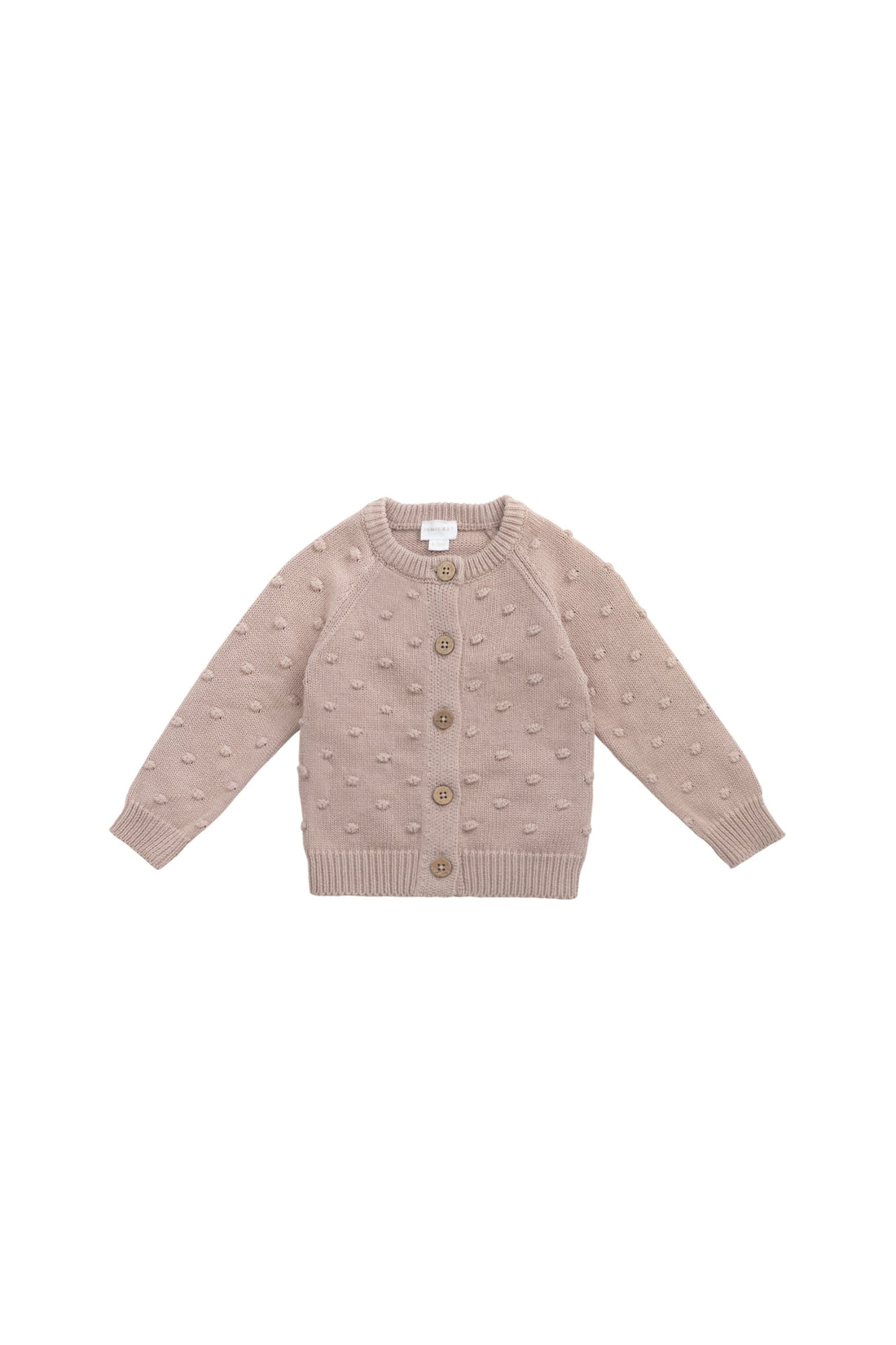 Dotty Cardigan - Dusky Rose Childrens Cardigan from Jamie Kay USA