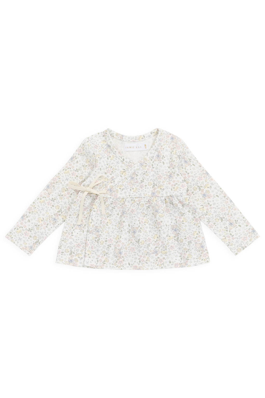 Organic Cotton Petal Wrap Top-Cottage Garden Childrens Top from Jamie Kay USA