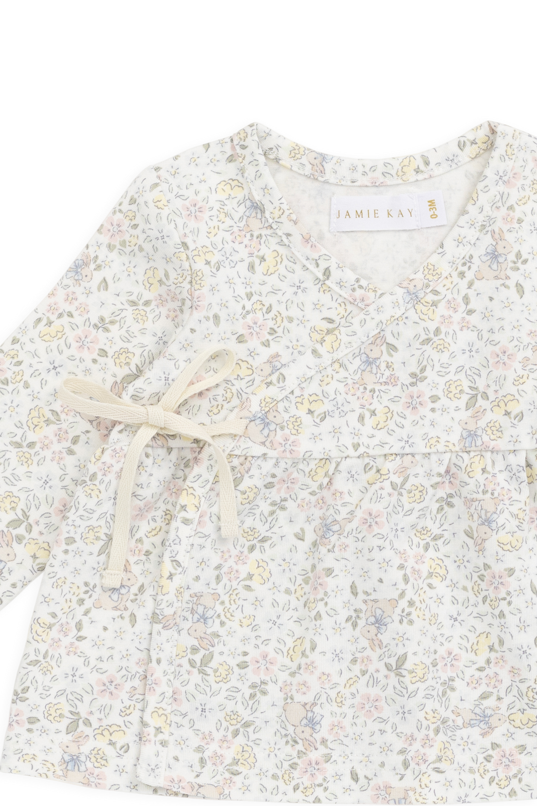 Organic Cotton Petal Wrap Top-Cottage Garden Childrens Top from Jamie Kay USA