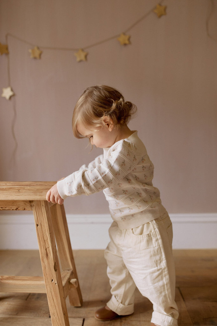 Cherry Love Jumper - Cherry Love Jacquard Egret Childrens Dress from Jamie Kay USA