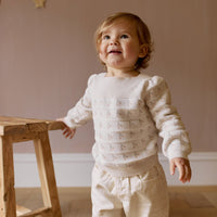 Cherry Love Jumper - Cherry Love Jacquard Egret Childrens Dress from Jamie Kay USA