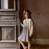 Organic Cotton Tallulah Dress - Mini Gingham Bistre Childrens Dress from Jamie Kay USA