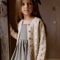 Penny Knitted Cardigan - Penny Flower Jacquard Childrens Cardigan from Jamie Kay USA