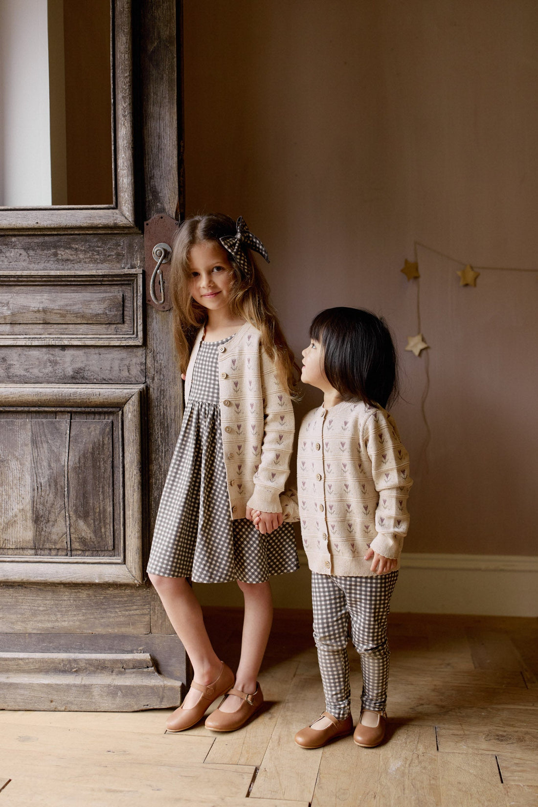 Penny Knitted Cardigan - Penny Flower Jacquard Childrens Cardigan from Jamie Kay USA