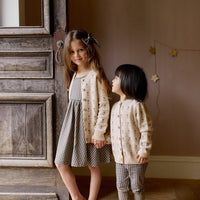 Penny Knitted Cardigan - Penny Flower Jacquard Childrens Cardigan from Jamie Kay USA