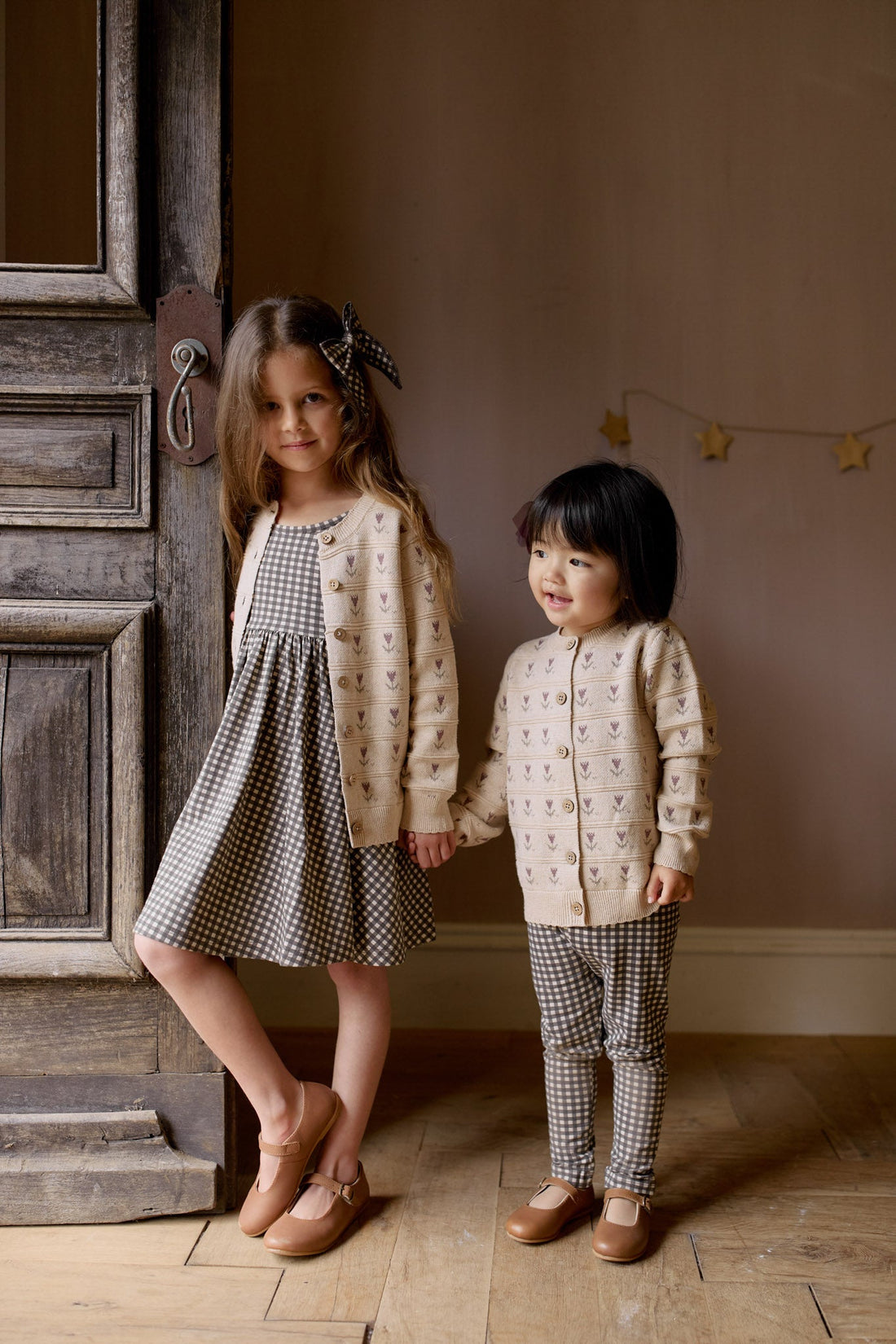 Penny Knitted Cardigan - Penny Flower Jacquard Childrens Cardigan from Jamie Kay USA